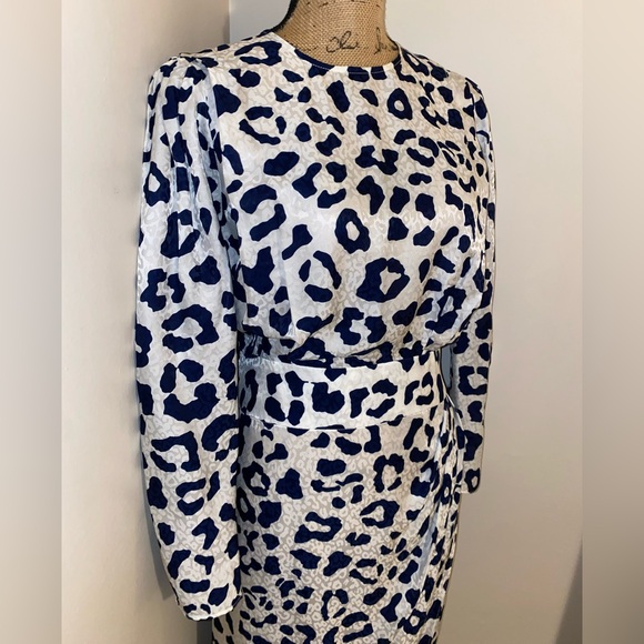 RONNY KOBO Jade leopard-print satin-jacquard midi dress - Picture 11 of 16